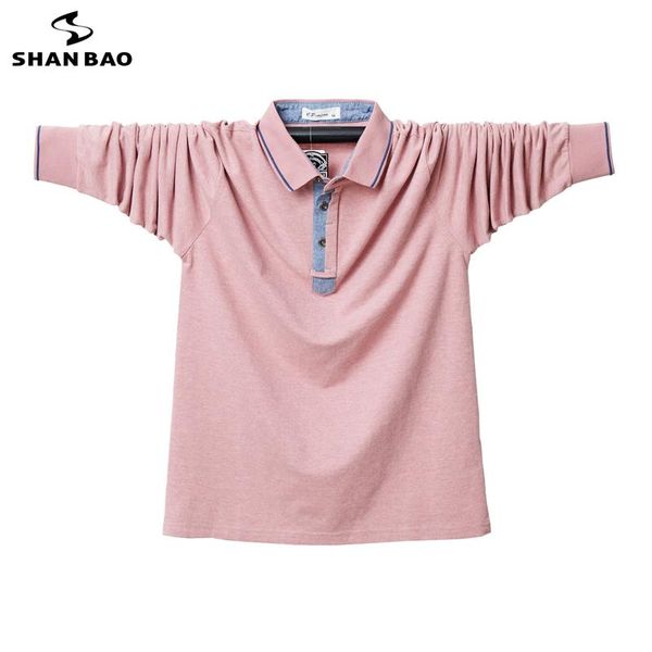 

men's polos 2021 fall brand loose long sleeve shirt comfortable cotton stretch business casual plus size fashionable, White;black