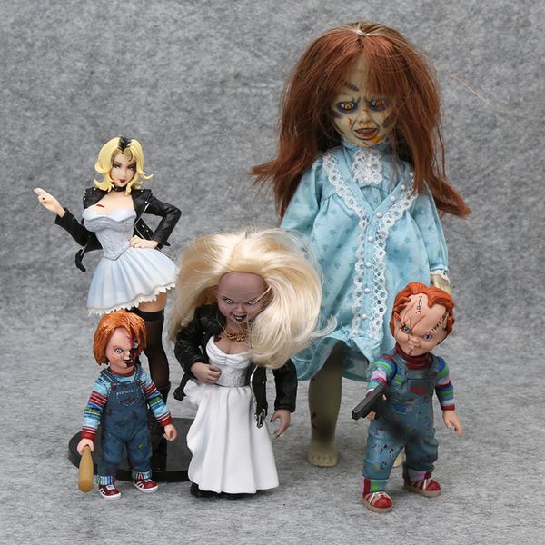 

10-30cm neca good guys chucky horror child's play tiffany bride of chucky figure pvc action figure collectible model toy 1112