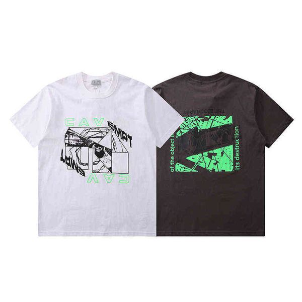 

2021 summer cavempt t shirt high street oversized women fashion hcasual loose short sleeve cavempt t-shirt g1207, White;black