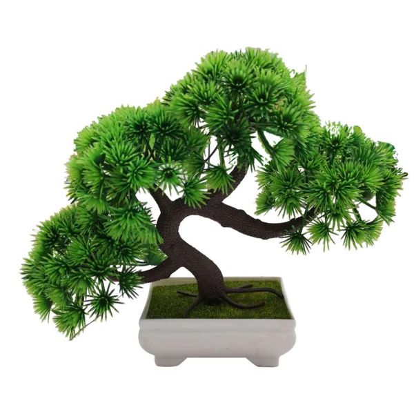 

decorative flowers & wreaths potted ornaments deskdisplay garden artificial bonsai tree living room welcoming pine gift office home deco
