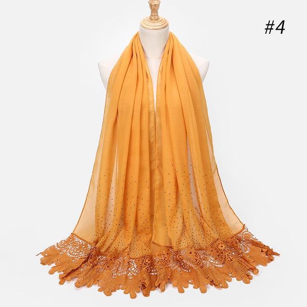 

ethnic clothing 2021 women plain cotton lace scarf head hijab wrap solid cover-up shawls foulard femme headscarf muslim hijabs stole, Red