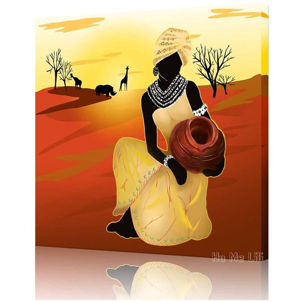 

paintings african woman canvas by ho me lili wall art tribal decorative artwork for bedroom home office