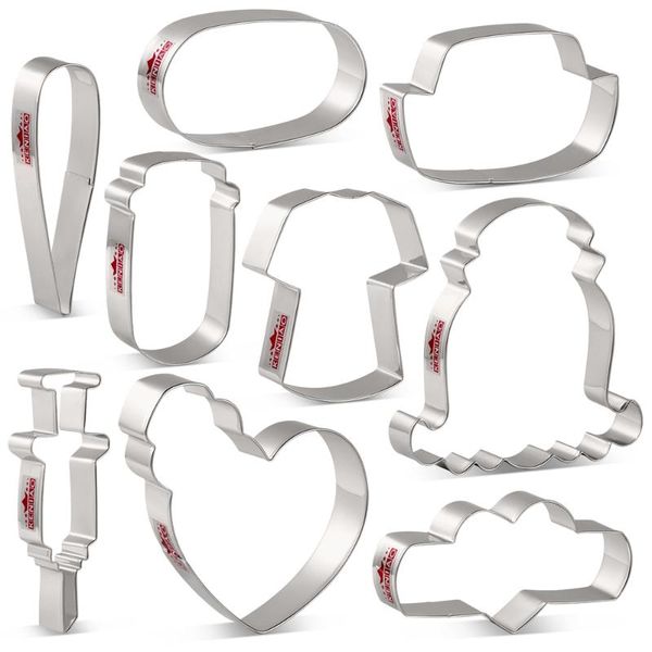 

baking moulds keniao cookie cutters - by janka j. cookies hat, , rx bottle biscuit and fondant cutter stainless steel