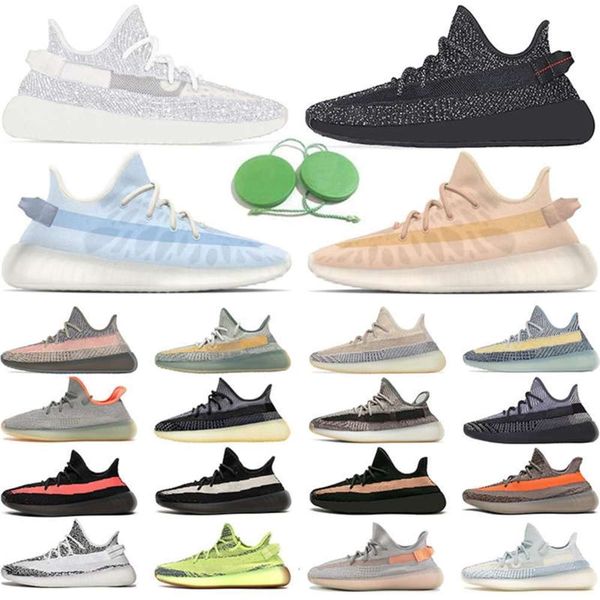 

hipping static reflective running shoes zebra mono ice clay cinder earth tail light mens womens sneakers sports yuduojiaju