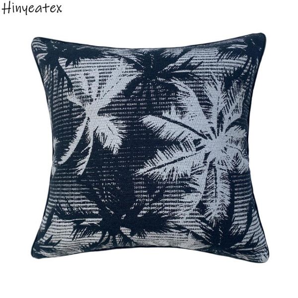 

cushion/decorative pillow contemporary black white plant leaves woven kussen home cushion cover decorative square case 45 x cm sell by piece