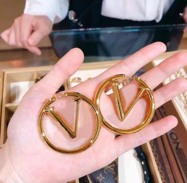 

paris jewelry accessories women hoop earrings luxury 18k gold ear studs lady nice christmas gift, Golden;silver