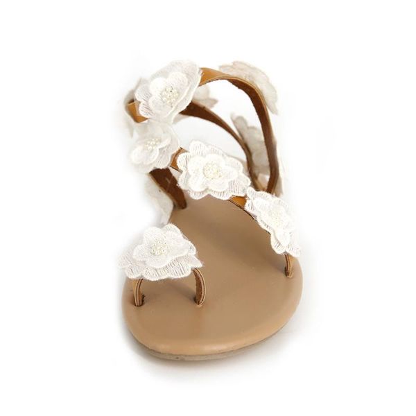 

women sandals flower flip flops shoes summer 2021 white casual female, Black