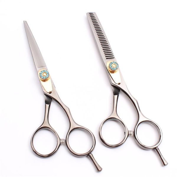 

hair scissors 5.5" 16cm black engraving logo hairdresser's tool thinning cutting shears styling professional c1020