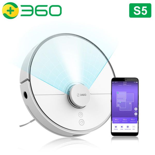 

vacuum cleaners 360 botslab s5 robot cleaner 2200pa selective room cleaning schedule multi-floor mapping no-go zones self charge&resume