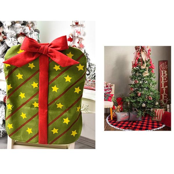 

chirstmas decor gift bag shape easy install festival non woven fabrics soft holiday reusable atmosphere dining room chair cover covers