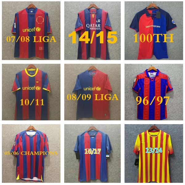 

96 97 98 barcelona retro soccer jersey figo ronaldinho messi ronaldo 08 09 07 91 92 koeman classic rivaldo henry laudrup guardiola xavi piqu, Black;yellow