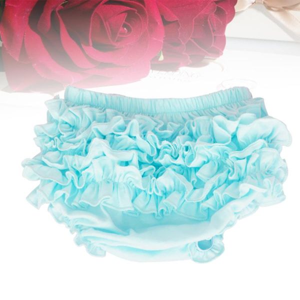

trousers baby girl ruffle lace pure cotton panties diaper cover for size), Blue