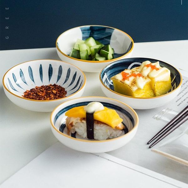 

dishes & plates 4-inch 1pc ceramic soy sauce dish vinegar jam kitchen small plate mix display tableware gravy boat dinnerware