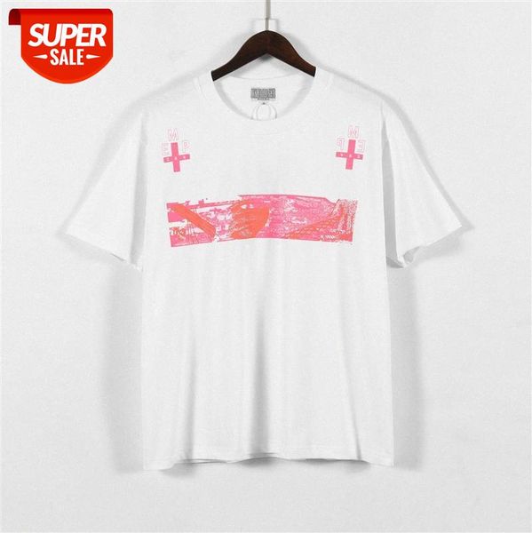 

pink cross pattern fluorescent color printing short-sleeved one piece wholesale #bo5g, White;black
