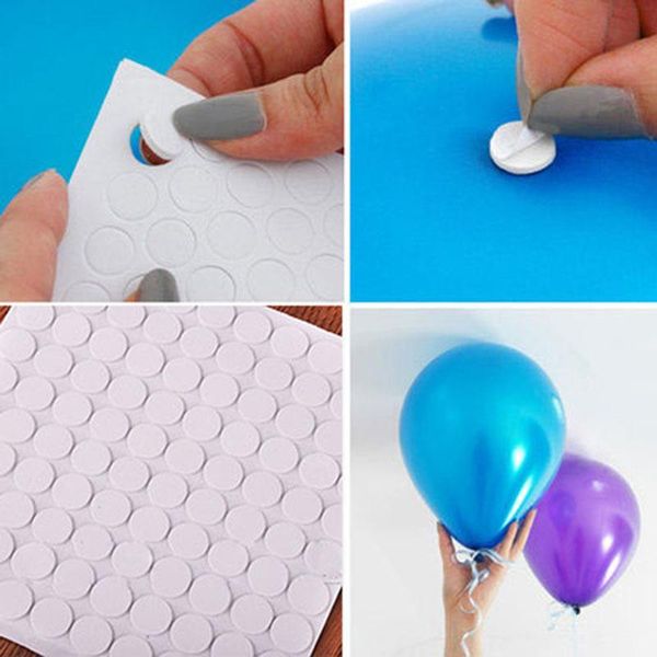 

100pcs plastic balloon clips foam glue dot birthday party decorations kids diy adhesives sticker wall decor decoration