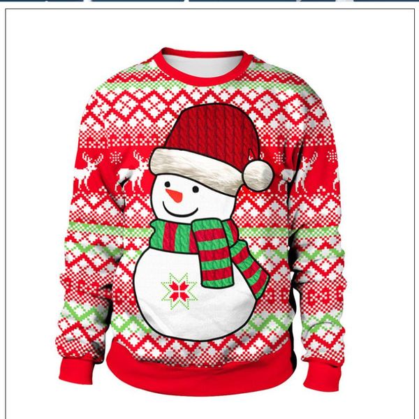 

women's hoodies & sweatshirts crewneck sweatshirt 3d digital print pullovers winter clothes women streetwear men christmas, Black