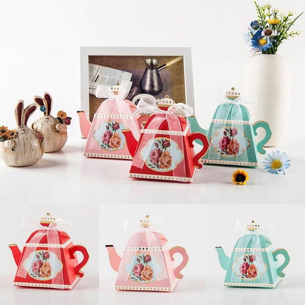 

10pcs creative european teapot wedding candy box retro gift decoration valentines day package surprise wrap
