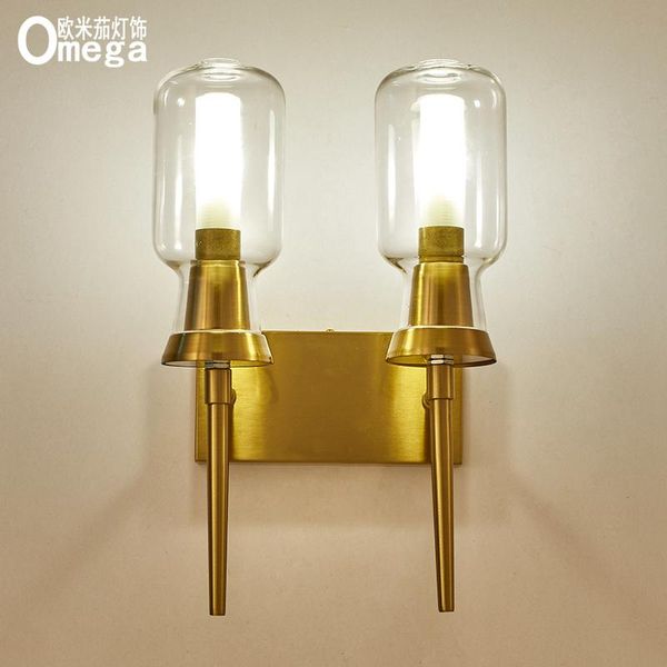 

wall lamps nordic creative glass lamp post modern wrought iron living room aisle balcony bedroom bedside table warm decorative