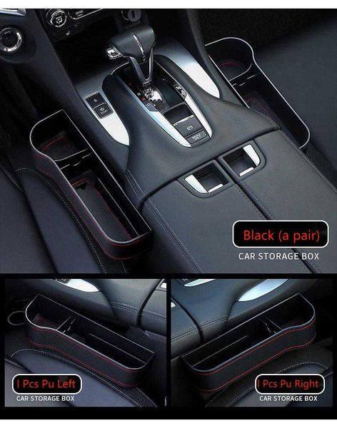 

car organizer seat crevice storage box gap slit pocket catcher universal card phone holder