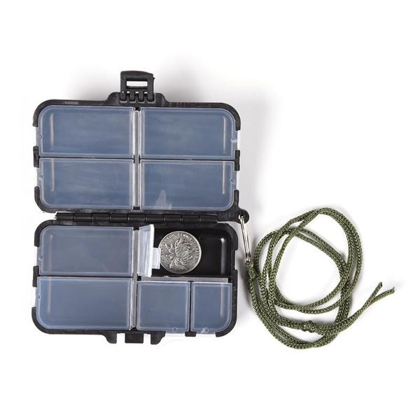 

fishing tackle box spinner bait minnow 9 compartments accessories