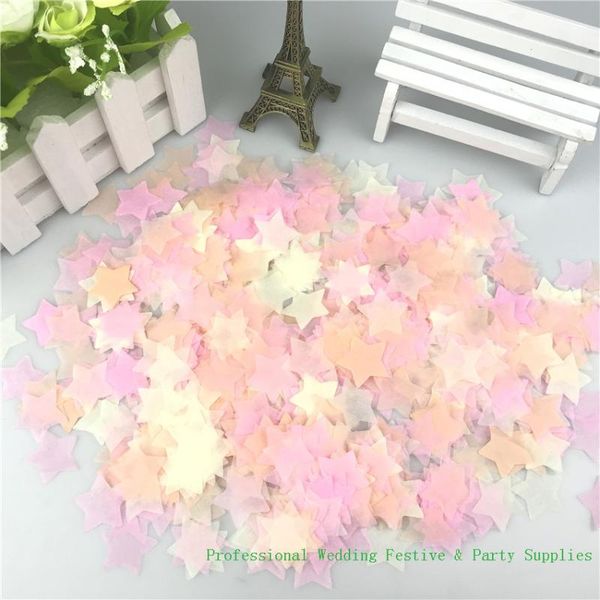 

party decoration 1inch=2.5cm 15g star paper confetti wedding table birthday decorative supplies beige pink peach
