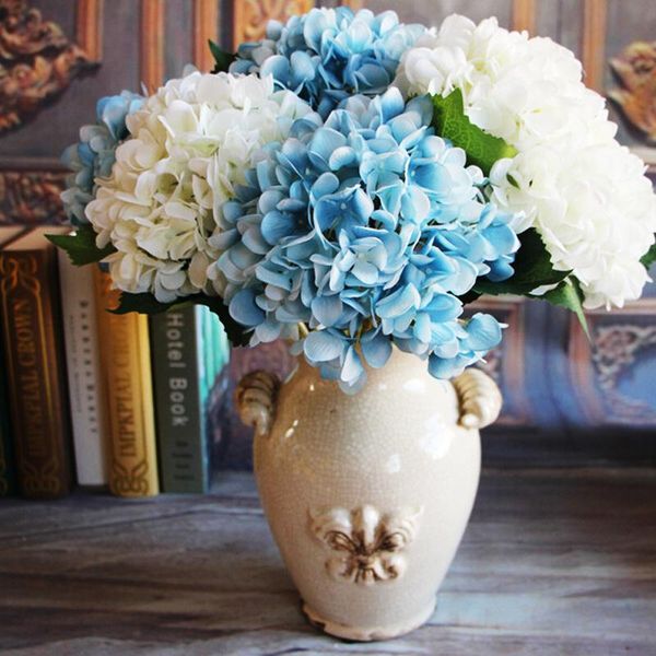 

1pc rayon hydrangea wedding home party bouquet decoration plastic flower arrangement short branch diy simulation decorative flowers & wreath