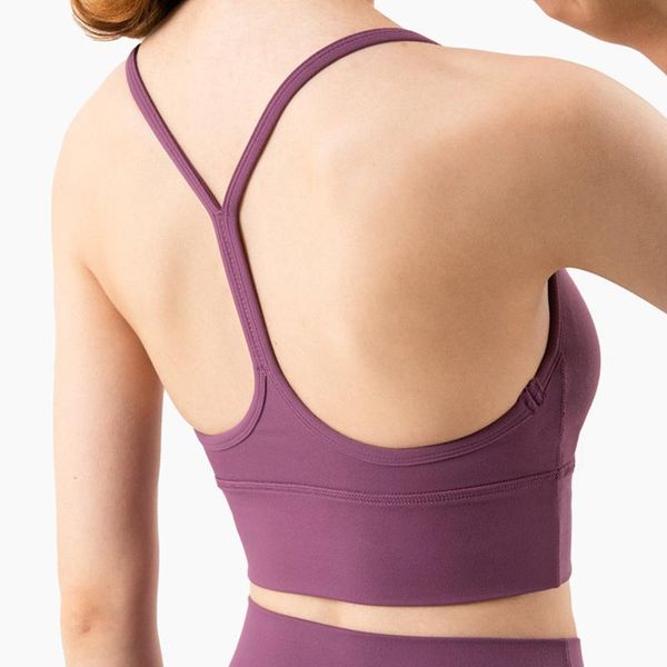 

gym clothing women fitness sports bra spaghetti strap bralettes yoga running workout femme padded vest underwear seamless nylon crop, White;black