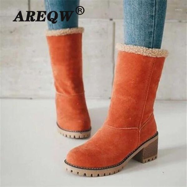 

boots women's shoes snow ladies winter fashion flock warm ankle short bootie slip-on outside botas1, Black