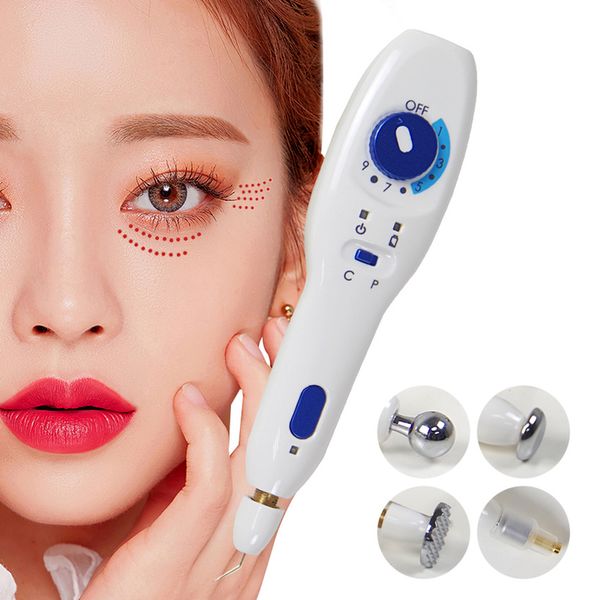 

korea beauty machine monster plasma pen for skin tightening fibroblast eyelid lift anti wrinkle removal with 4 needles, Black