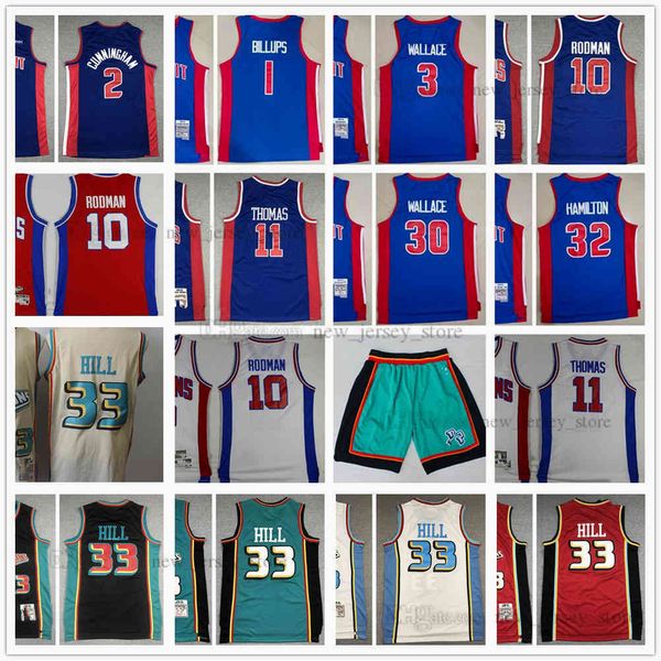 

mitchell and ness retro stitched basketball jerseys 10 dennis 33 grant rodman hill 2 cade 3 ben cunningham 30 rasheed wallace 32 richard, Black;red
