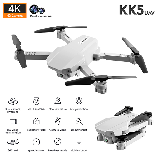 

le caddy kk5 drone 4k hd telecontrolled aircraft 1080p camera fpv wifi rc dual ultra-wide angle helicopter toys drones