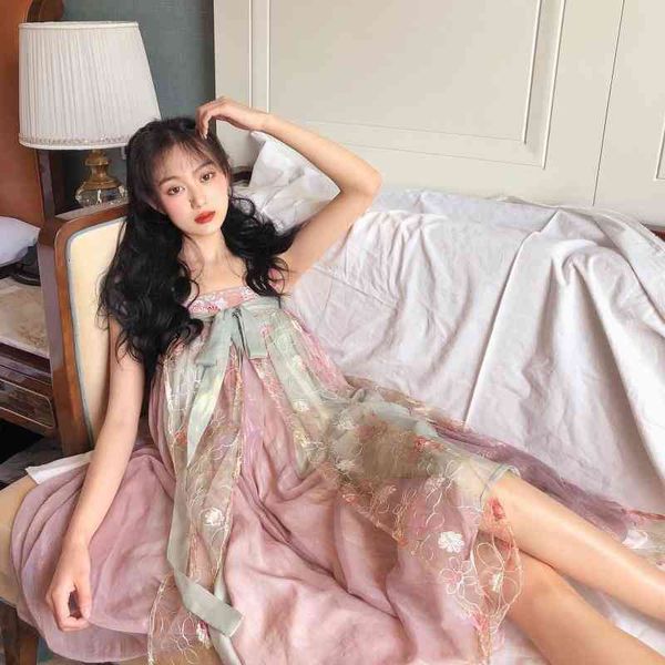 

casual dresses french vintage female loose embroidered court strap ladies design beach women's summer sundresses z6ph, Black;gray