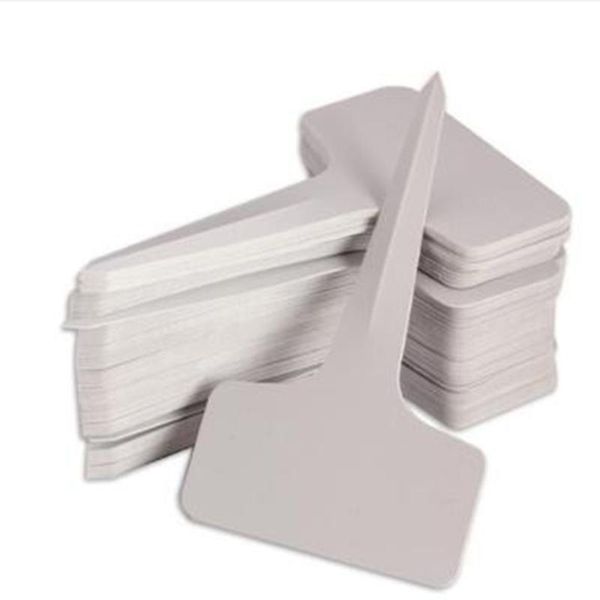 

50pcs nursery garden gray plastic plant t-type markers tags labels drop decorations