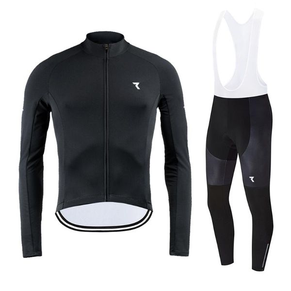 

racing sets 2021 men cycling jersey set spring autumn team long sleeve bicycle wear clothes mtb road bike bib pants suit maglia da ciclismo, Black;blue