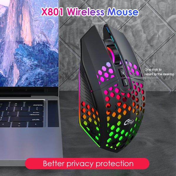 

mice lapcomputer ergonomic silent honeycomb shell wireless gaming mouse backlight gamer 1600dpi