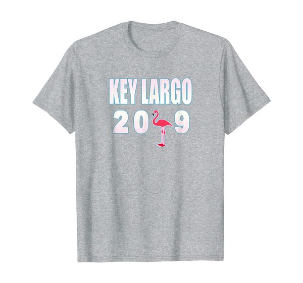 

key largo flamingo vacation 2019 t-shirt, White;black