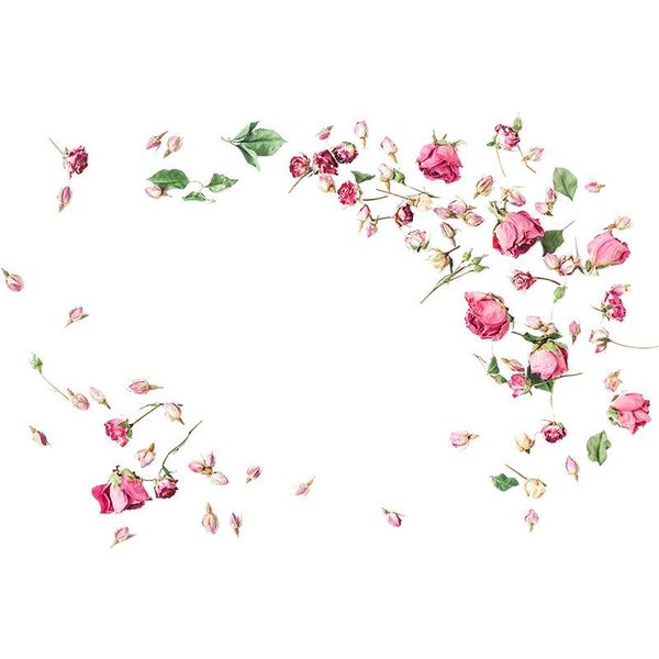 

beautiful flying roses wall sticker art decals bedroom living room background decorations wallpaper home mural stickers