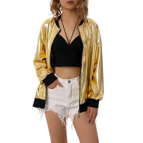 

women's jackets women autumn winter zipper jacket girls leisure style temperament solid color stand collar long sleeve coat loose cloth, Black;brown