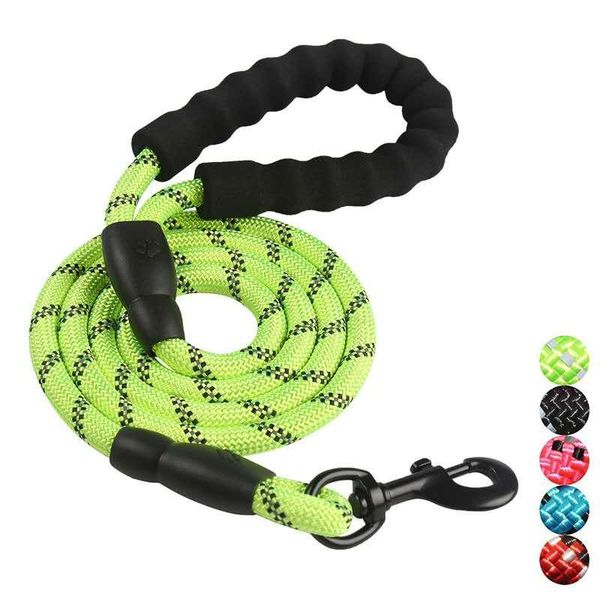 

pet reflective rope durable big dog belt walking lead reinforced traction ring nylon collars & leashes