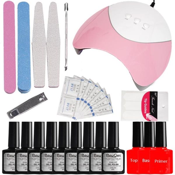 

nail art kits manicure set for gel 8ml polish tools semi permanent uv all pedicure kit
