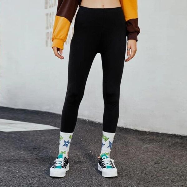 

women's pants & capris plus size low waist solid slim-fit cropped trousers leggings peach hips gym casual sports stretch fitness, Black;white