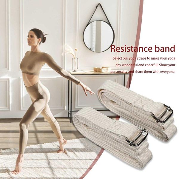 

ladies yoga stretch band 183 x2.5 x 0.3cm adjustable d-ring buckle cotton fitness resistance #60g bands