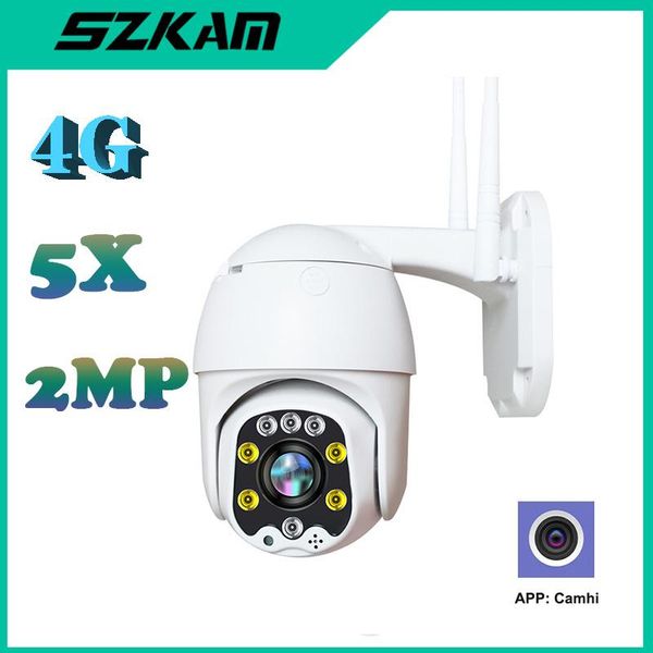 

cameras ptz 4g sim card camera 1080p 5x zoom auto focus fixed lens outdoor 8pcs led ir 30m two way audio cctv surveillance camhiapp
