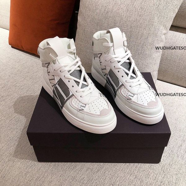 

2021 arrival fashion men women luxury designer shoes for couple with genuine leather ace sneakers 6 colors size 35-45, Black