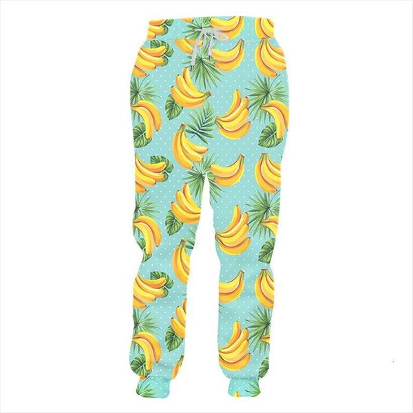 

3d banana printed casual women pant sport fruit harajuku sweatpants oversized wholesale from china, Black