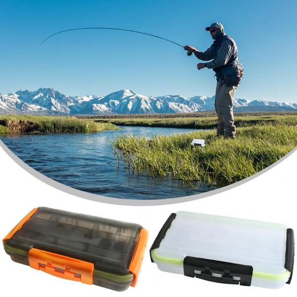 

fishing accessories 1 pc transparent waterproof lure box three-side lock cover large-capacity seiko-made outdoor