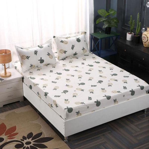 

bedding sets do not fade bed sheet trendy household mattress protector dust cover non-slip bedspread with pillowcase f0082