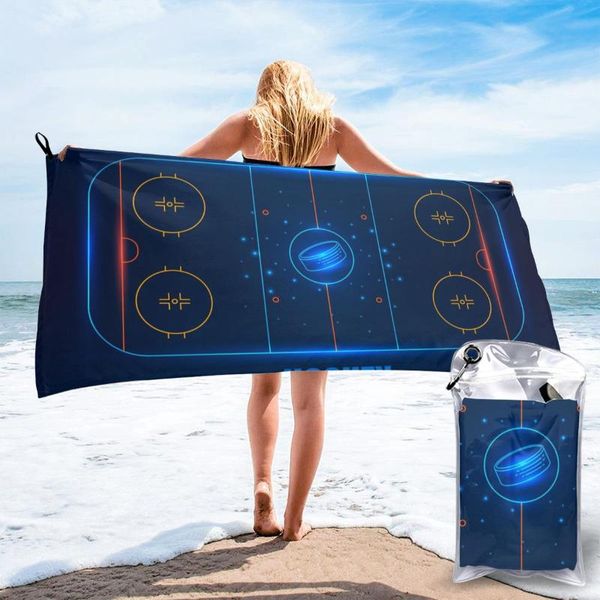 

bath towel ice hockey stadium line quick dry large thin absorbent soft for home travel camping swimming beach sport