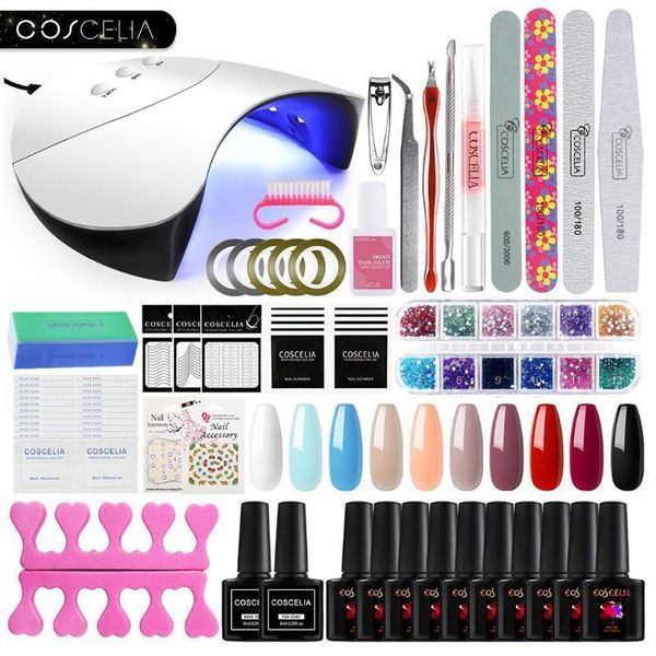 

nail art set uv led lamp for manicure gel polish soak off varnish tools1