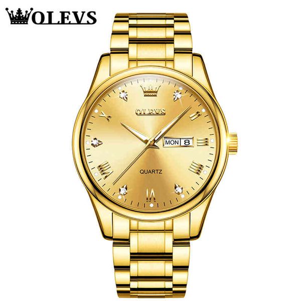 

luxury men wristwatch quartz gold men's watches waterproof diamond business brand wrist watch 2021, Silver